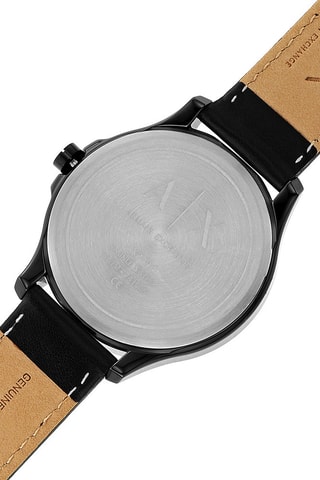 Montre à quartz en cuir - Noir