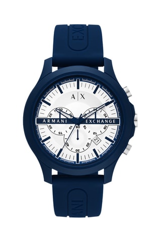 Montre à quartz en silicone - Chronographe - Bleu et blanc