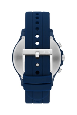 Montre à quartz en silicone - Chronographe - Bleu et blanc