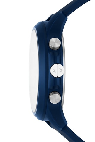 Montre à quartz en silicone - Chronographe - Bleu et blanc