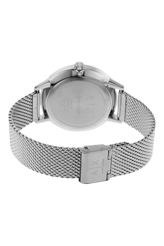 Montre à quartz en acier - Chronographe - Argenté et noir