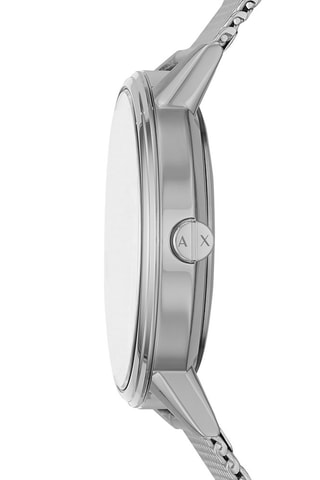 Montre à quartz en acier - Chronographe - Argenté et noir