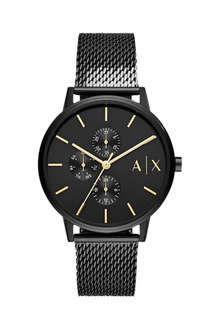 Montre à quartz en acier - Noir