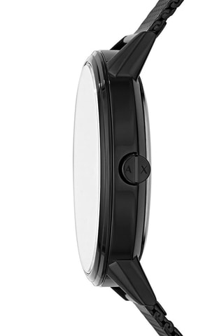 Montre à quartz en acier - Noir