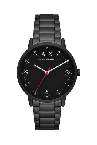 Montre à quartz en acier - Noir