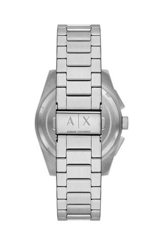 Montre à quartz en acier - Chronographe - Argenté et vert