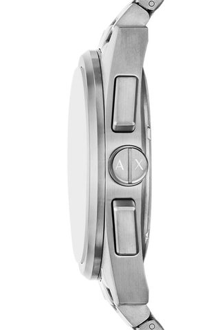Montre à quartz en acier - Chronographe - Argenté et vert