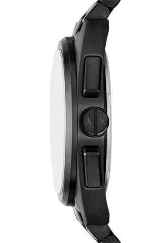 Montre à quartz en acier - Chronographe - Noir