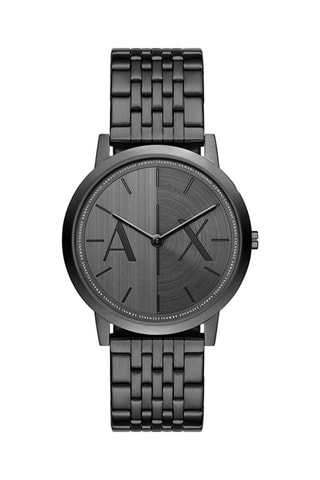 Montre à quartz en acier - Noir