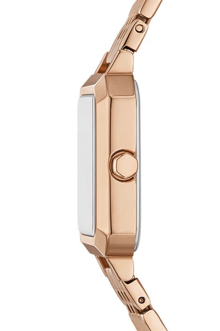 Montre à quartz en acier - Doré rose