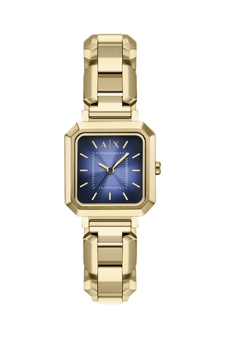 Montre à quartz en acier - Doré et bleu