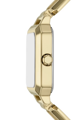 Montre à quartz en acier - Doré et bleu