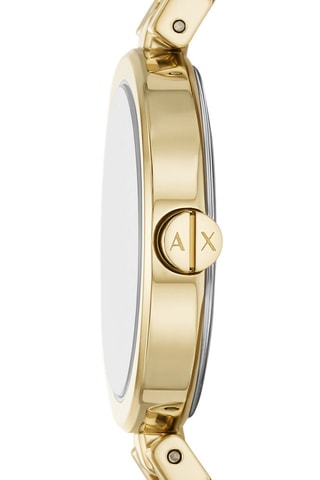 Montre à quartz en cuir - Noir et doré
