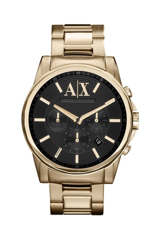 Montre à quartz en acier - Chronographe - Doré