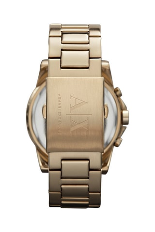Montre à quartz en acier - Chronographe - Doré