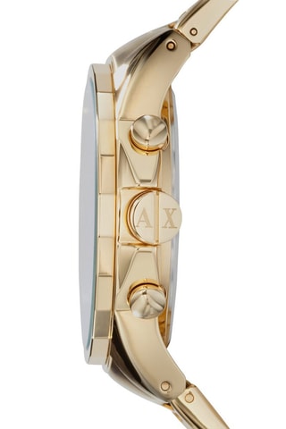 Montre à quartz en acier - Chronographe - Doré