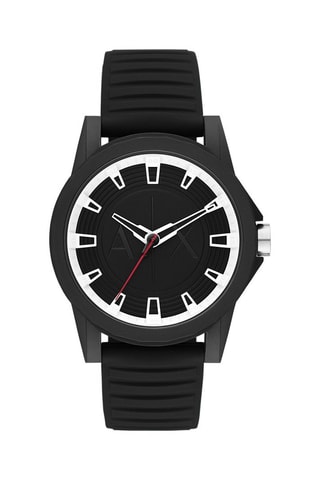 Montre à quartz en caoutchouc - Noir et blanc