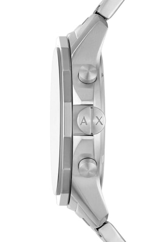Montre à quartz en acier - Chronographe - Argenté