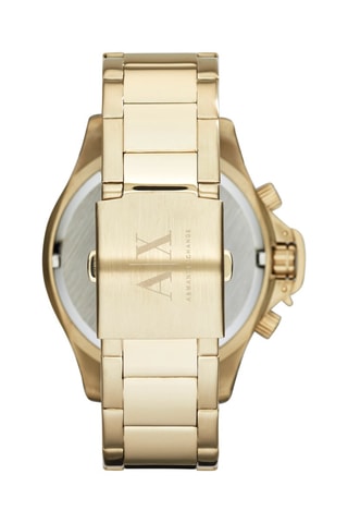 Montre à quartz en acier Wellworn homme - Chronographe - Doré et noir - Armani Exchange