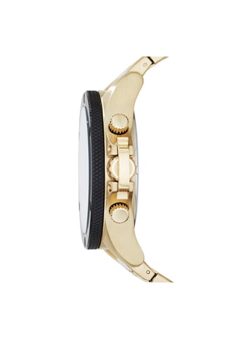 Montre à quartz en acier Wellworn homme - Chronographe - Doré et noir - Armani Exchange