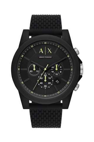 Montre à quartz en silicone 
Chronographe - Noir
