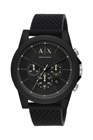 Montre à quartz en silicone 
Chronographe - Noir