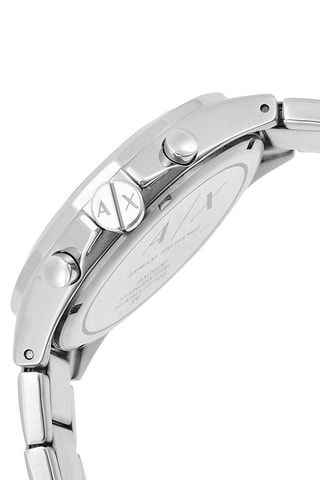 Montre à quartz en acier - Chronographe - Argenté et noir