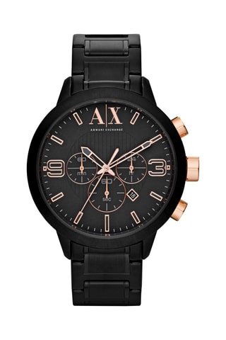 Montre à quartz en acier  Chronographe - Noir
