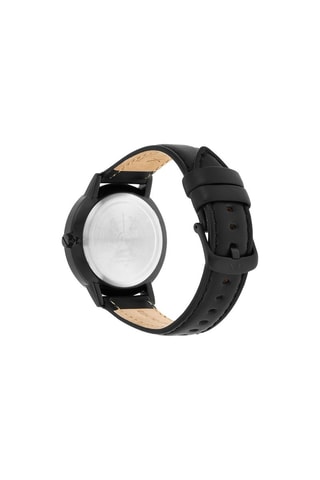 Montre à quartz en cuir 
Noir