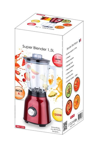 Blender - 1,5 l - Noir et rouge