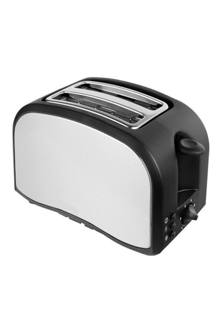 Grille-pain - 800 W - 2 fentes - Argenté et noir