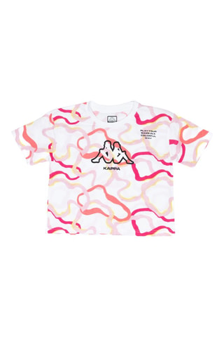 T-shirt - Blanc, jaune et rose