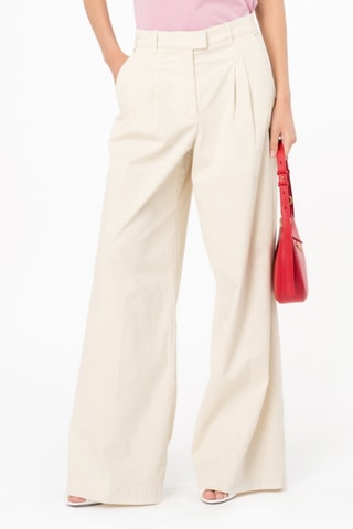 Pantalon wide leg - Beige