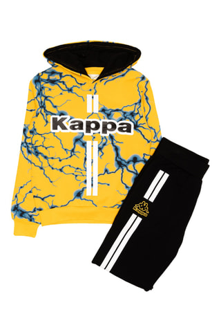 Ensemble sweat à capuche et jogging - Bleu et jaune
