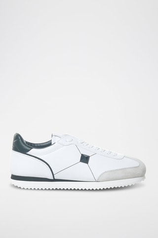 Leren Sneakers Stud Around - Valentino - Wit, groen en grijs