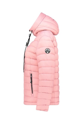 Doudoune à capuche Azuleak - Blanc, rose et gris