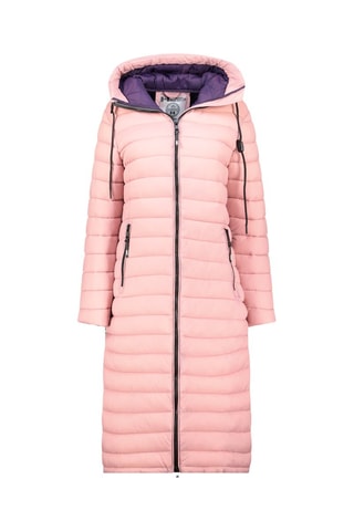 Doudoune longue Azuleak - Rose et gris