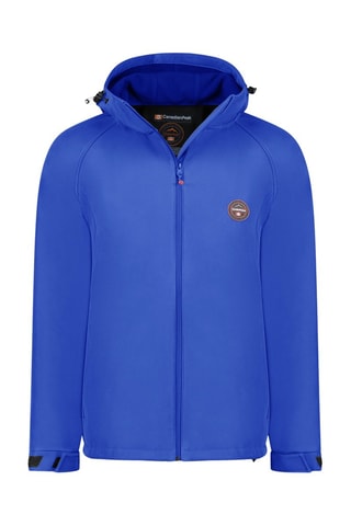 Veste Softshell à capuche - Blanc, bleu et rouge