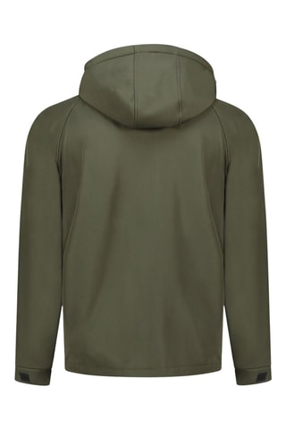 Veste à capuche Softshell - Kaki - Rouge et vert