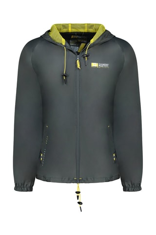 Veste à capuche - Blanc, gris et vert