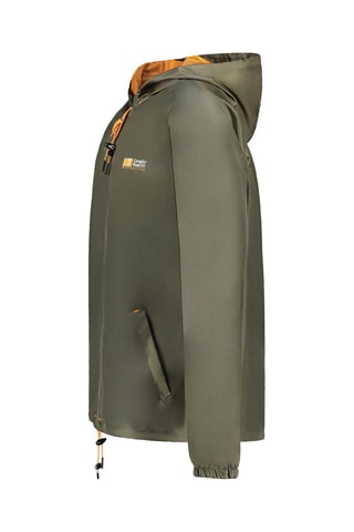 Veste à capuche - Blanc, orange et vert