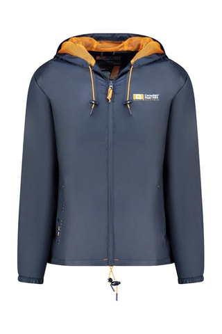 Veste à capuche - Blanc, bleu et jaune