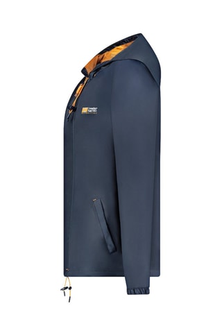 Veste à capuche - Blanc, bleu et jaune