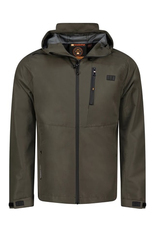 Veste à capuche - Noir, vert et orange