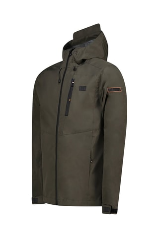 Veste à capuche - Noir, vert et orange