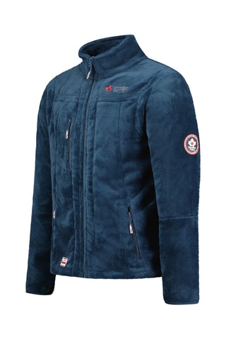 Veste polaire Uploadeak - Blanc, rouge et bleu