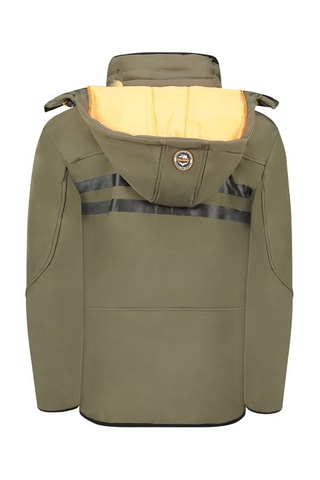 Veste à capuche Royauteak - Vert, orange et gris