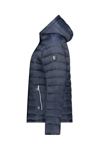 Doudoune à capuche - Blanc et bleu