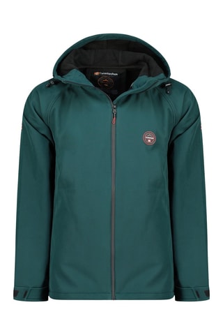 Veste à capuche Softshell - Vert et rouge