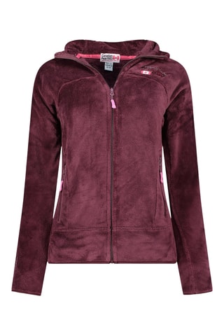 Sweat polaire à capuche - Bordeaux